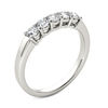 Thumbnail Image 2 of 1/2 CT. T.W. Diamond Five Stone Anniversary Band in 10K White Gold