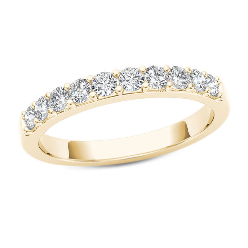 Main Image 1 of 1/2 CT. T.W. Diamond Ten Stone Wedding Band in 10K Gold