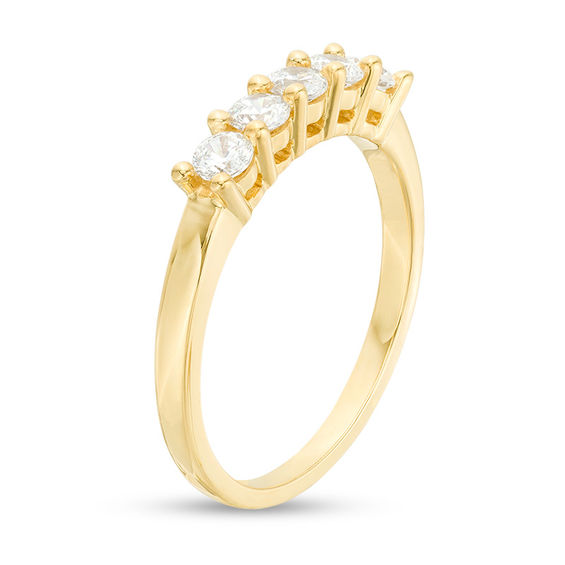 1/2 CT. T.w. Diamond Five Stone Anniversary Band in 10K Gold
