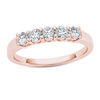 Thumbnail Image 1 of 1/2 CT. T.W. Diamond Five Stone Anniversary Band in 10K Rose Gold