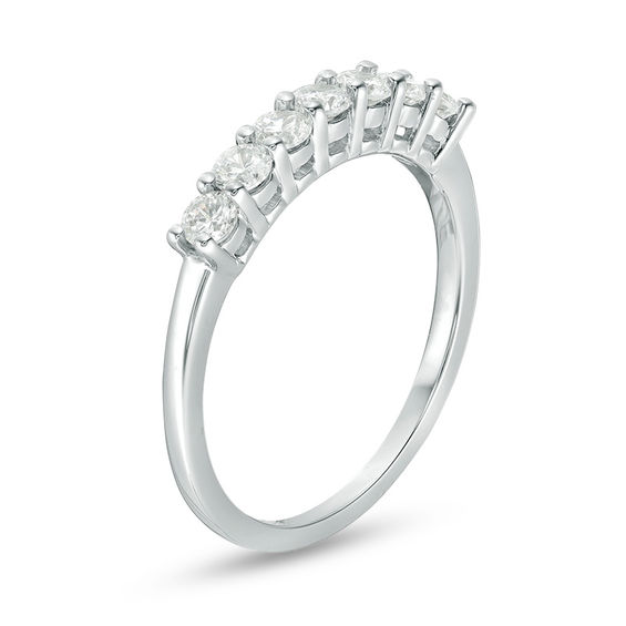 5/8 CT. T.w. Diamond Seven Stone Anniversary Band in 10K White Gold