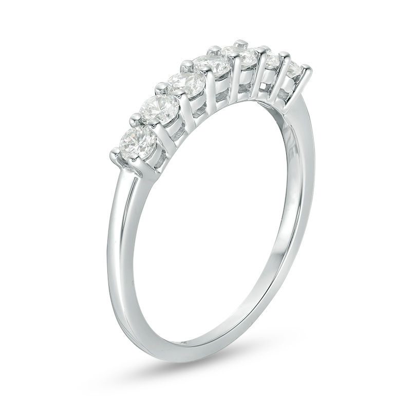 Main Image 3 of 5/8 CT. T.W. Diamond Seven Stone Anniversary Band in 10K White Gold