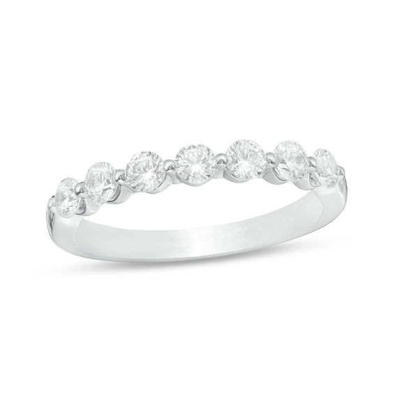 3/4 CT. T.w. Diamond Seven Stone Anniversary Band in 10K White Gold