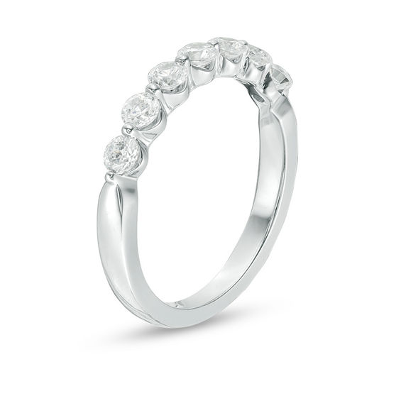 3/4 CT. T.w. Diamond Seven Stone Anniversary Band in 10K White Gold