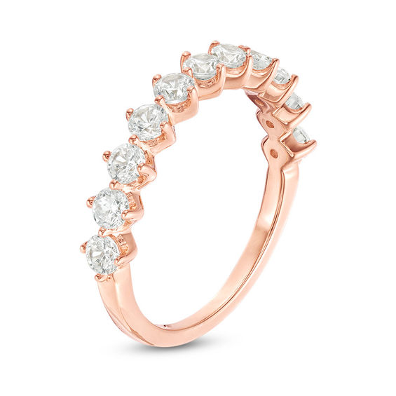 1 CT. T.w. Diamond Eleven Stone Anniversary Band in 10K Rose Gold