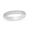 Thumbnail Image 1 of 3/8 CT. T.W. Diamond Vintage-Style Wedding Band in 10K White Gold