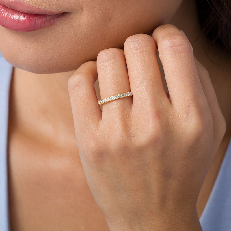 Main Image 2 of 3/8 CT. T.W. Diamond Wedding Band in 10K Gold