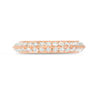 Thumbnail Image 4 of 1 CT. T.W. Diamond Double Row Vintage-Style Wedding Band in 10K Rose Gold