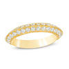Thumbnail Image 0 of 1 CT. T.W. Diamond Double Row Vintage-Style Wedding Band in 10K Gold