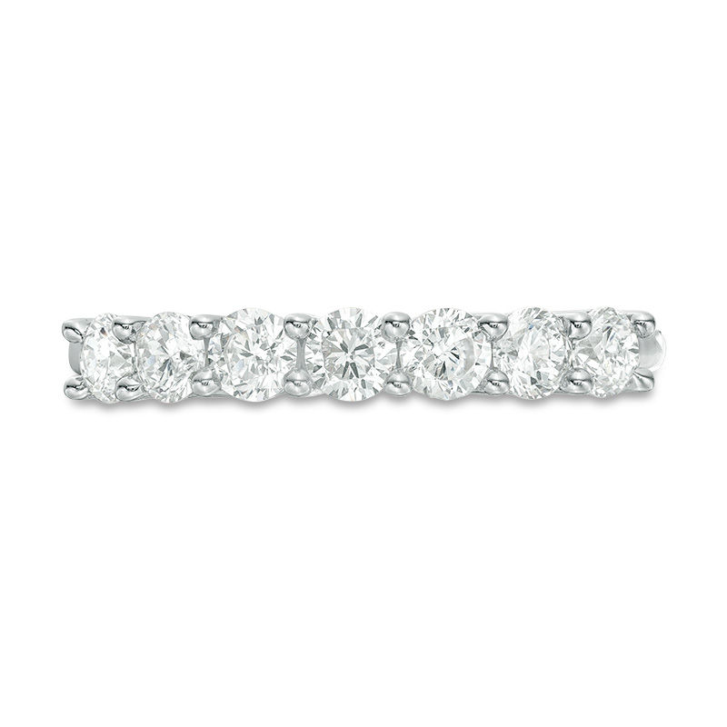 1 CT. T.W. Diamond Seven Stone Anniversary Band in 10K White Gold