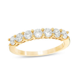 1 CT. T.W. Diamond Seven Stone Anniversary Band in 10K Gold