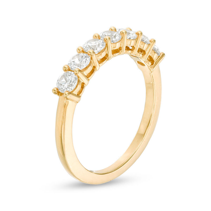 Main Image 3 of 1 CT. T.W. Diamond Seven Stone Anniversary Band in 10K Gold