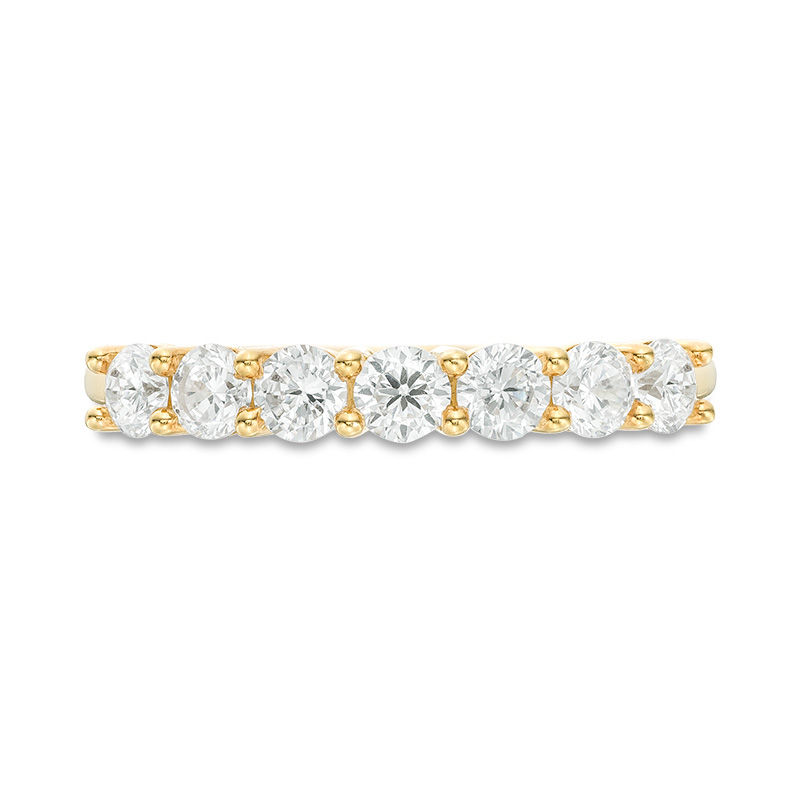 Main Image 4 of 1 CT. T.W. Diamond Seven Stone Anniversary Band in 10K Gold