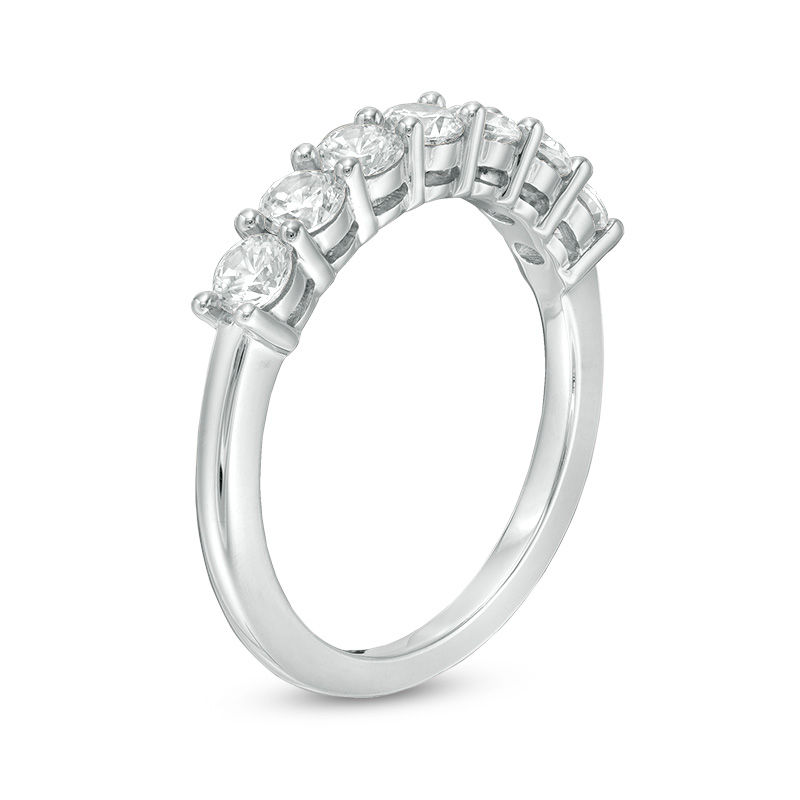 Main Image 3 of 3/4 CT. T.W. Diamond Seven Stone Anniversary Band in 10K White Gold