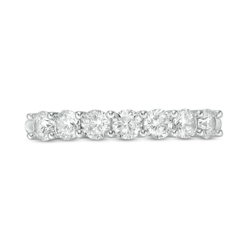 Main Image 4 of 3/4 CT. T.W. Diamond Seven Stone Anniversary Band in 10K White Gold