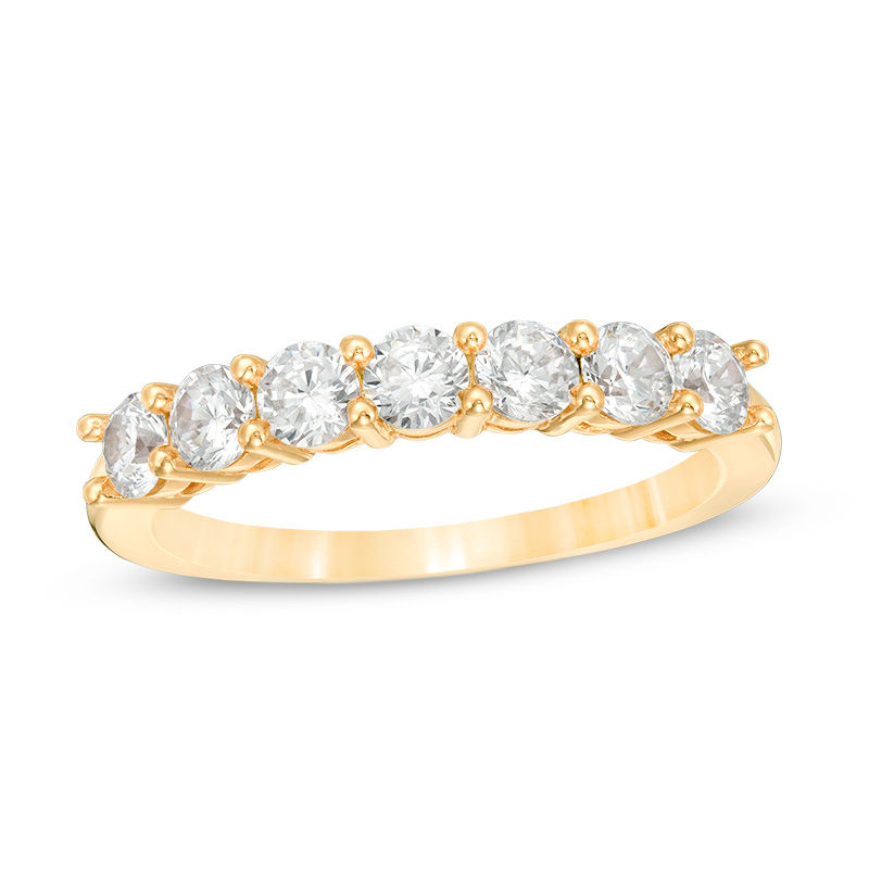Main Image 1 of 3/4 CT. T.W. Diamond Seven Stone Anniversary Band in 10K Gold