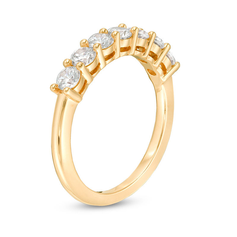 Main Image 3 of 3/4 CT. T.W. Diamond Seven Stone Anniversary Band in 10K Gold