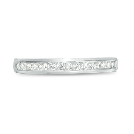 1/2 CT. T.w. Princess-Cut Diamond Wedding Band in 10K White Gold