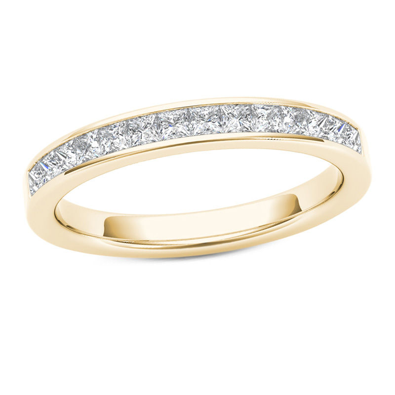 1/2 CT. T.W. Princess-Cut Diamond Wedding Band in 10K Gold