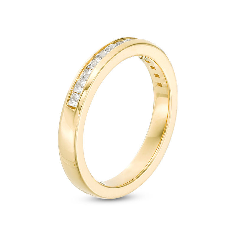 Main Image 3 of 1/2 CT. T.W. Princess-Cut Diamond Wedding Band in 10K Gold