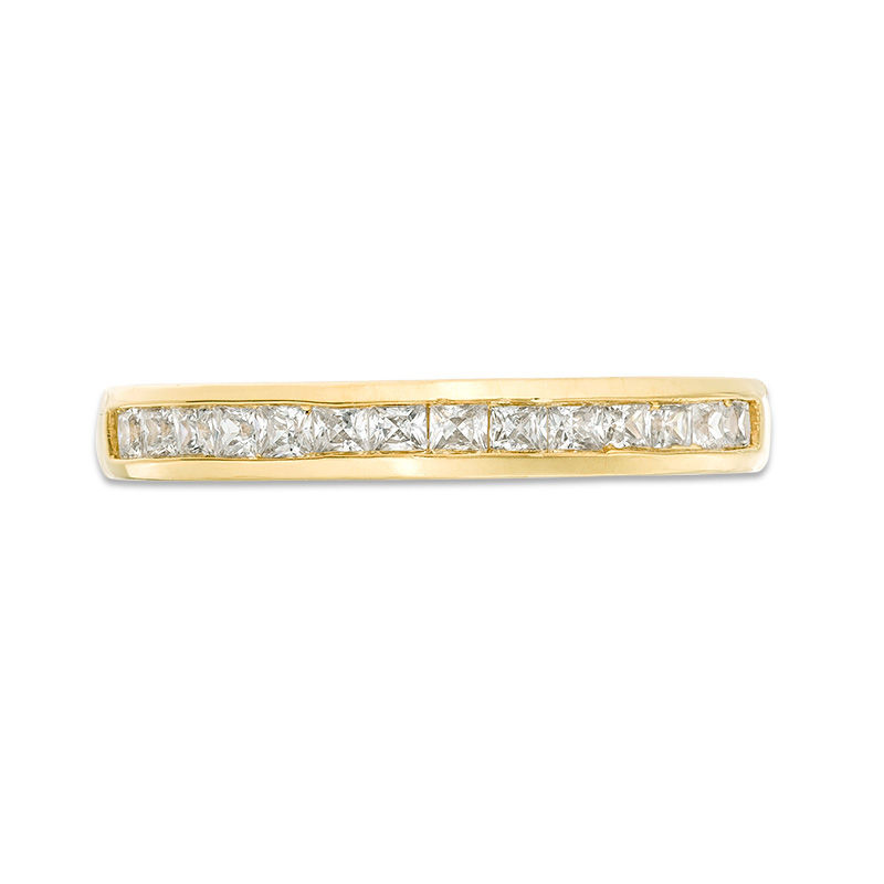 Main Image 4 of 1/2 CT. T.W. Princess-Cut Diamond Wedding Band in 10K Gold