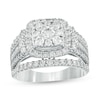 Thumbnail Image 1 of 2 CT. T.W. Composite Diamond Cushion Frame Multi-Row Engagement Ring in 10K White Gold