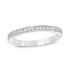 Thumbnail Image 1 of 1/5 CT. T.W. Diamond Vintage-Style Wedding Band in 10K White Gold
