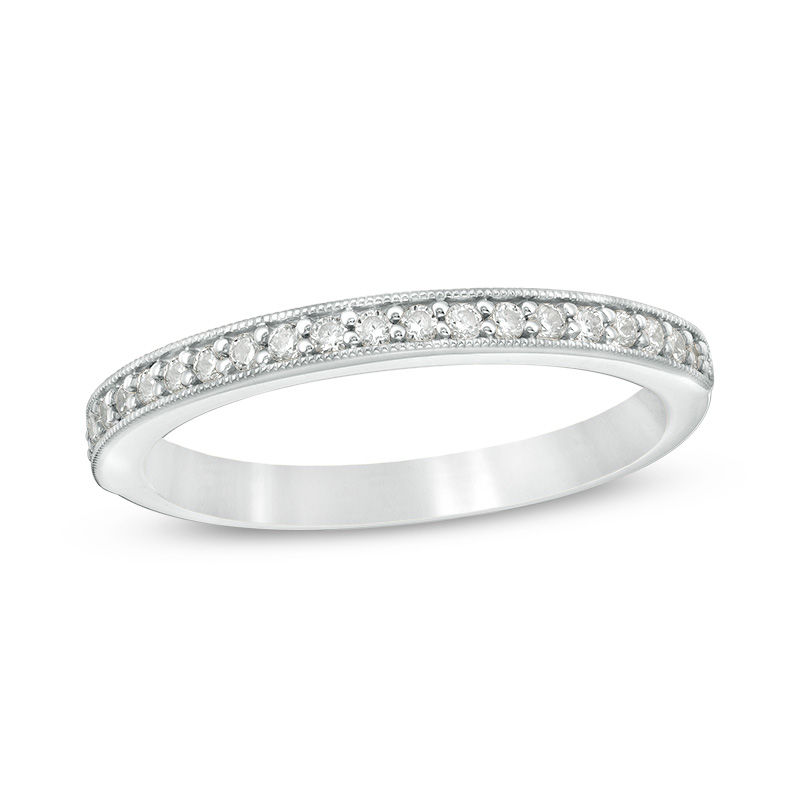 30 carat Diamond Wedding Band - Vintage Style - Milgrain