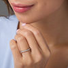 Thumbnail Image 2 of 1/5 CT. T.W. Diamond Vintage-Style Wedding Band in 10K White Gold