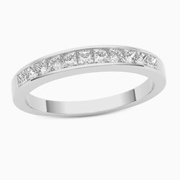 5/8 CT. T.W. Princess-Cut Diamond Wedding Band in 10K White Gold