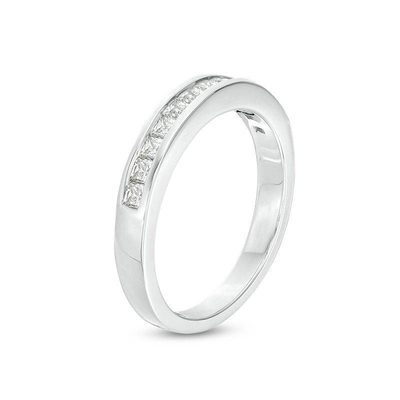 Main Image 3 of 5/8 CT. T.W. Princess-Cut Diamond Wedding Band in 10K White Gold