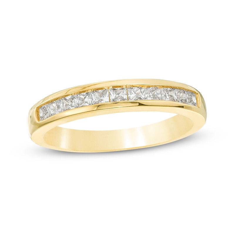 Main Image 1 of 5/8 CT. T.W. Princess-Cut Diamond Wedding Band in 10K Gold