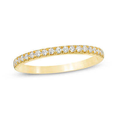 Size 3 to 15 in 1/4 Size Interval 0.25Ct CZ Contour Anniversary Ring in Yellow Plated Sterling Silver Size 3 to 15 in 1/4 Size Interval 0.25Ct CZ Contour Anniversary Ring in Yellow Plated Sterling Silver