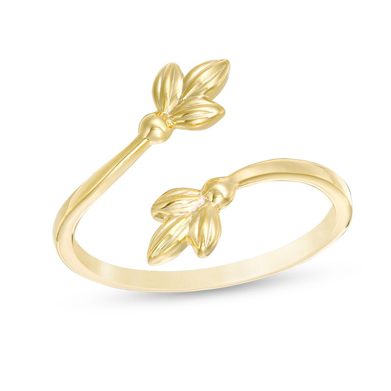 Flower Bloom Bypass Ring in 10K Gold | Zales