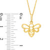 Thumbnail Image 3 of Bumble Bee Outline Pendant in 10K Gold
