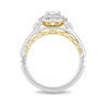 Enchanted Disney Belle 1-1/4 CT. T.W. Oval Diamond Double Frame Engagement Ring in 14K Two-Tone Gold