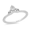 Thumbnail Image 1 of Enchanted Disney Cinderella 1/10 CT. T.W. Diamond Carriage Contour Wedding Band in 14K White Gold