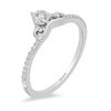 Thumbnail Image 2 of Enchanted Disney Cinderella 1/10 CT. T.W. Diamond Carriage Contour Wedding Band in 14K White Gold