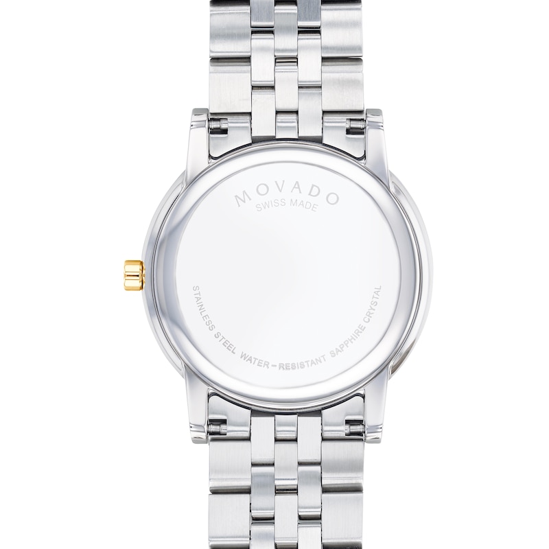 Main Image 3 of Men's Movado Museum® Classic Two-Tone PVD Watch with Black Dial (Model: 0607200)
