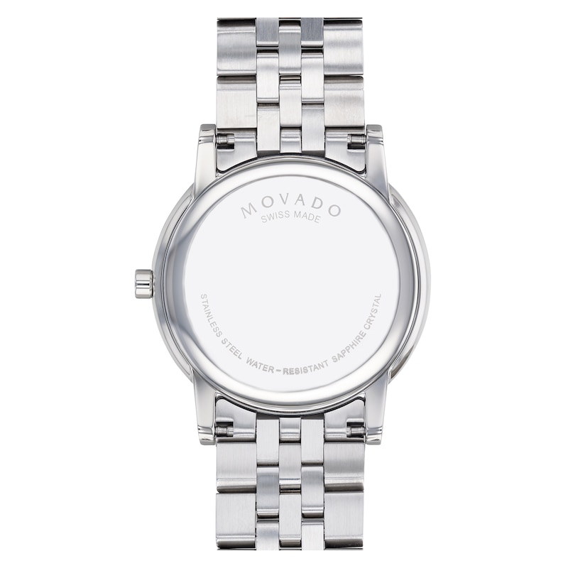 Main Image 3 of Men's Movado Museum® Classic 1/20 CT. T.W. Diamond Watch with Black Dial (Model: 0607201)