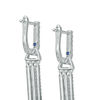 Thumbnail Image 2 of Vera Wang Love Collection 2-1/2 CT. T.W. Diamond Cascading Linear Drop Earrings in Sterling Silver