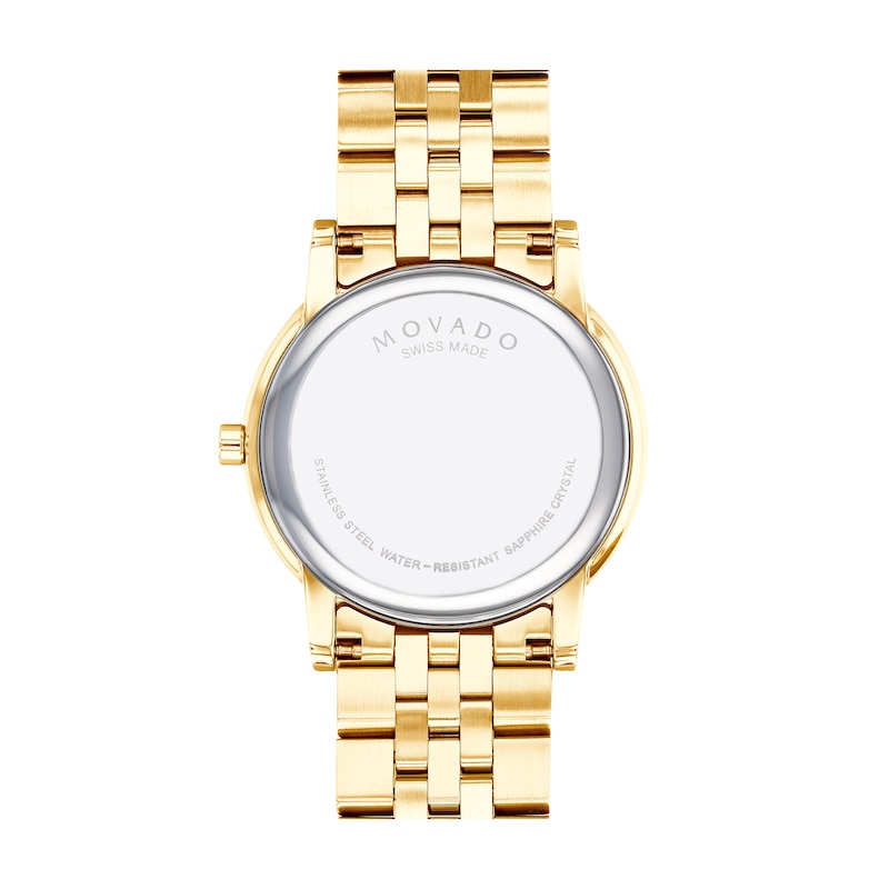 Main Image 3 of Men's Movado Museum® Classic Gold-Tone PVD Watch with Black Dial (Model: 0607203)