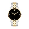 Thumbnail Image 0 of Men's Movado Museum® Classic 1/20 CT. T.W. Diamond Two-Tone PVD Watch with Black Dial (Model: 0607202)