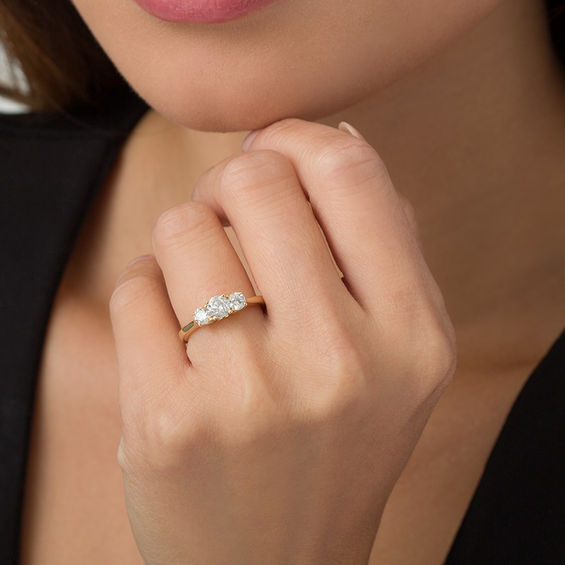 1 CT. T.w. Diamond Past Present FutureÂ® Engagement Ring in 14K Gold