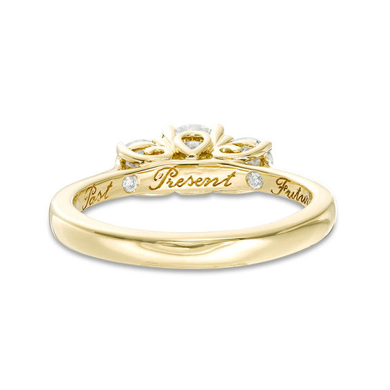 1 CT. T.w. Diamond Past Present FutureÂ® Engagement Ring in 14K Gold