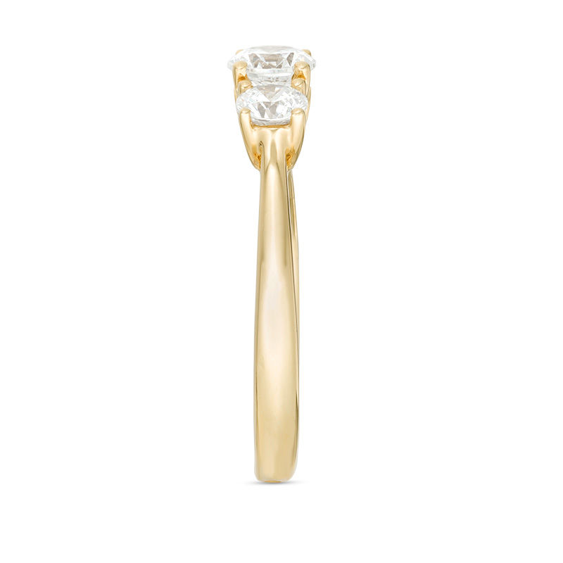 Main Image 5 of 1 CT. T.W. Diamond Past Present Future® Engagement Ring in 14K Gold
