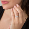 Thumbnail Image 3 of 1/2 CT. T.W. Diamond Past Present Future® Engagement Ring in 10K White Gold