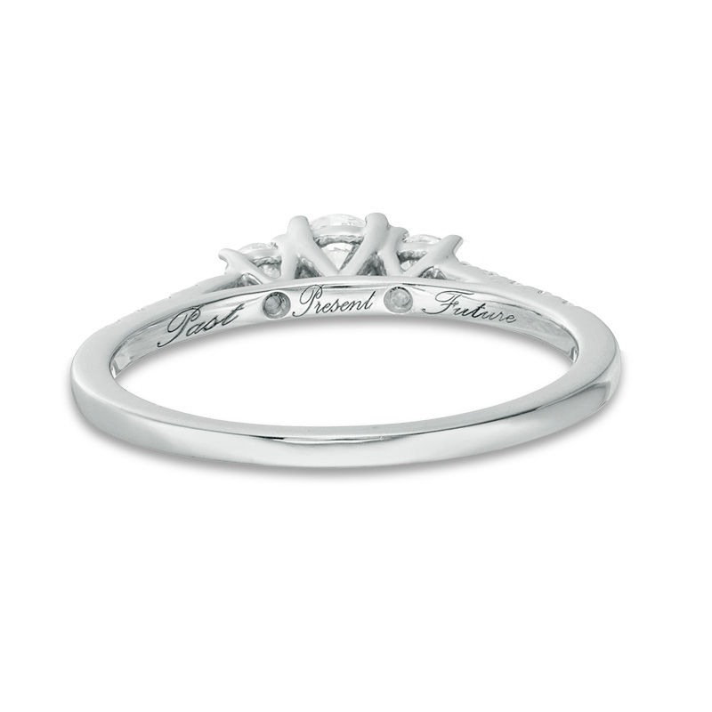 4 CT. T.W. Diamond Past Present Future® Ring in 14K White Gold | Zales