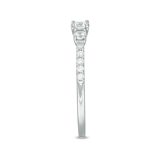 1/2 CT. T.w. Diamond Past Present FutureÂ® Engagement Ring in 10K White Gold