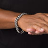 Thumbnail Image 2 of 12.0mm Multi-Finish Reversible Curb Chain Bracelet in Stainless Steel - 8.5"